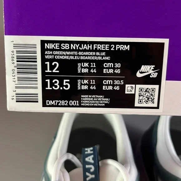 Nike SB Nyjah Free 2 Premium 'Ash Green' - Picture 8 of 9
